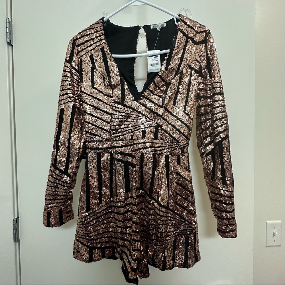 Charlotte Russe Sequin Romper New Years Eve